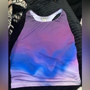 Athletic sports crop tank